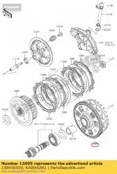 Aquí puede pedir carcasa-comp-embrague er650ecf de Kawasaki , con el número de pieza 130950559: