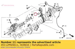 Aqui você pode pedir o retentor em Honda , com o número da peça 45112MS9611: