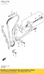 suzuki 1277128H00 przewodnik, ?a?cuch krzywkowy - Dół