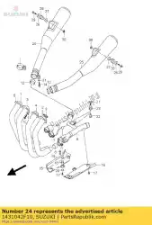 Qui puoi ordinare corpo, silenziatore, r da Suzuki , con numero parte 1431042F10: