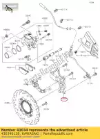 430340128, Kawasaki, support-frein, rr kle650fgf kawasaki  kle 650 2015 2016 2017 2018 2019 2020 2021, Nouveau