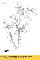 Here you can order the arm,ex. Valve ro from Suzuki, with part number 1285538A01: