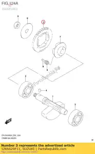 suzuki 1266629F11 engrenage, crk bal dr - La partie au fond