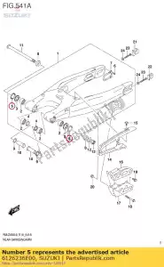 suzuki 6126236E00 joint, swgar arrière - La partie au fond