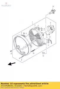 Suzuki 351540BE00 primavera - Lado inferior