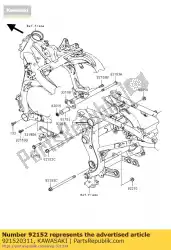 Qui puoi ordinare collare, supporto motore er650a6s da Kawasaki , con numero parte 921520311: