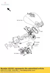 Suzuki K921511599 parafuso, 5x12 - Lado inferior