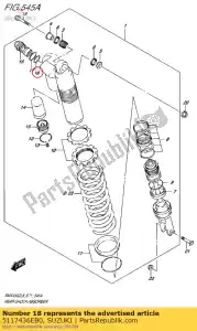 Suzuki 5117436EB0 joint torique - La partie au fond