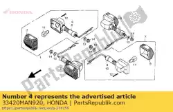 Ici, vous pouvez commander le base comp., r. Fr. Clignotant auprès de Honda , avec le numéro de pièce 33420MAN920: