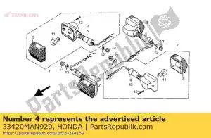 Honda 33420MAN920 base comp., r. fr. winker - Bottom side