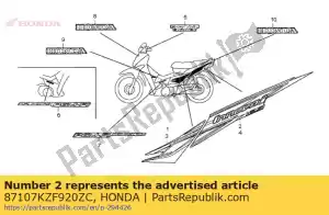 Honda 87107KZF920ZC streep, r b * type3 * - Onderkant