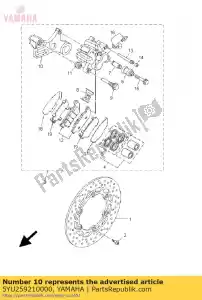 yamaha 5YU259210000 support, support - La partie au fond