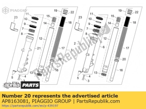 aprilia AP8163081 anillo - Lado inferior