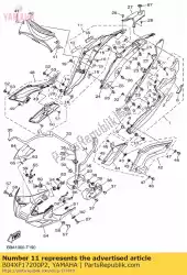 Ici, vous pouvez commander le couvercle, côté 2 auprès de Yamaha , avec le numéro de pièce B04XF17200P2: