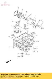 yamaha 4H7134110200 strainer, oil - Bottom side