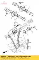 4H7122410000, Yamaha, guia, rolha 2 yamaha fz xj xjf 600 900, Novo