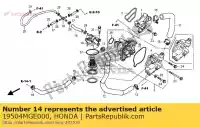 19504MGE000, Honda, tubo a, acqua di raffreddamento dell'olio honda vfr 1200 2010 2011 2012 2013, Nuovo