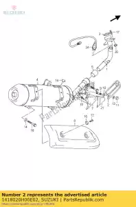 suzuki 1418020H00E02 pokrywa, wydech p - Dół