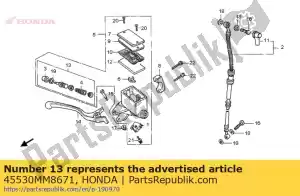 Honda 45530MM8671 zestaw t?oków, fr. hamulec mas - Dół