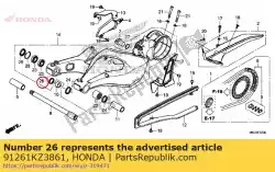 Ici, vous pouvez commander le joint anti-poussière, 27x34x4 auprès de Honda , avec le numéro de pièce 91261KZ3861: