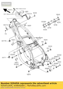 Kawasaki 920451009 rodamiento, b, 608llu / 2a - Lado inferior