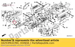 Here you can order the packing, protector from Honda, with part number 18293MCA780: