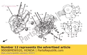 Honda 90008MEW920 parafuso, flange, 8x70 - Lado inferior