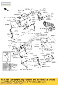 kawasaki 55028038927Z os?ona, cnt, rh, c.n. blue zg1400 - Dół