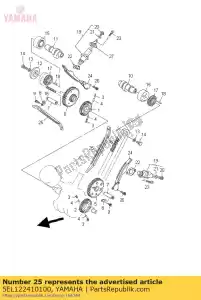 yamaha 5EL122410100 guide, stopper 2 - Bottom side