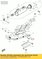 92154Y034, Kawasaki, bolt,flange,6x8 kawasaki ninja ex krt edition b j  special a kvf300 j300 abs brute force 300 , New