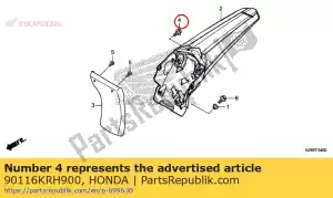 honda 90116KRH900 boutflens 6mm - Onderkant