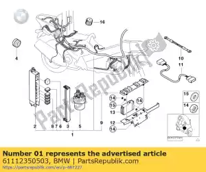 bmw 61112350503 chassis wiring harness / abs - Onderkant