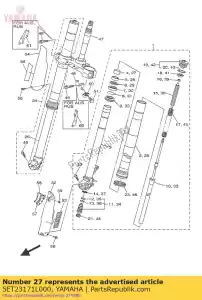 yamaha 5ET23171L000 pistón, horquilla delantera - Lado inferior