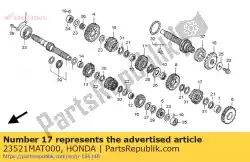 Aqui você pode pedir o engrenagem, sexto contraeixo (25t) em Honda , com o número da peça 23521MAT000: