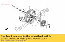 Here you can order the disk, fr. Brake (sunstar) from Honda, with part number 45351KVG901: