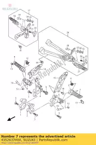 Suzuki 4352637H00 bar, piede anteriore - Il fondo