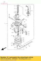 Aqui você pode pedir o conjunto válvula agulha em Yamaha , com o número da peça 5HH141901800: