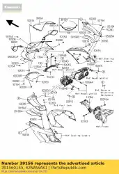 Qui puoi ordinare pad, carenatura interna, rh, upp zx140 da Kawasaki , con numero parte 391560155: