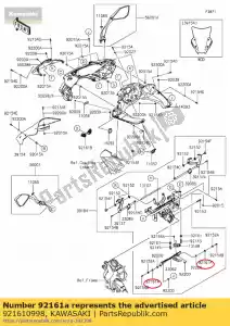 kawasaki 921610998 amortecedor, 8,2x15x3 zx1000gbf - Lado inferior