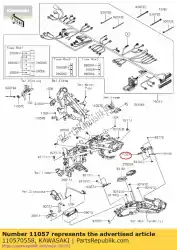 Qui puoi ordinare 01 staffa, ecu, su da Kawasaki , con numero parte 110570558: