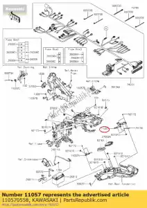 kawasaki 110570558 01 staffa, ecu, su - Il fondo