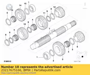 bmw 23217675166 shift gear for 4th. gear - evo z=30        (from 01/2004) - Bottom side