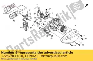 Honda 17252MEG010 stay, sub chamber - Bottom side