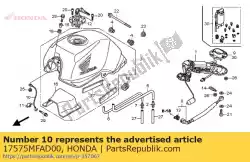 Ici, vous pouvez commander le câble, bouchon de réservoir de carburant auprès de Honda , avec le numéro de pièce 17575MFAD00: