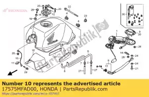 Honda 17575MFAD00 câble, bouchon de réservoir de carburant - La partie au fond