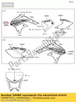 560697653, Kawasaki, modello, sudario, sinistra, tomaia klx450af kawasaki  klx 450 2015 2016 2017, Nuovo