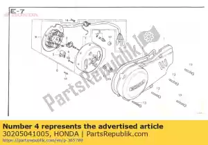 honda 30205041005 feltro, óleo (hitachi) - Lado inferior