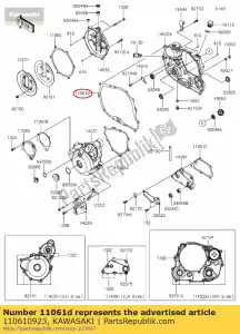 kawasaki 110610923 junta, tampa da embreagem inne klx25 - Lado inferior