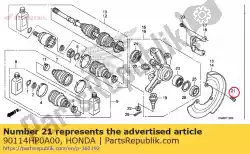 Here you can order the bolt, socket, 6x15 from Honda, with part number 90114HP0A00: