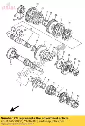 Ici, vous pouvez commander le pignon, entraînement 16t (2gh1746160) auprès de Yamaha , avec le numéro de pièce 2GH174600000: